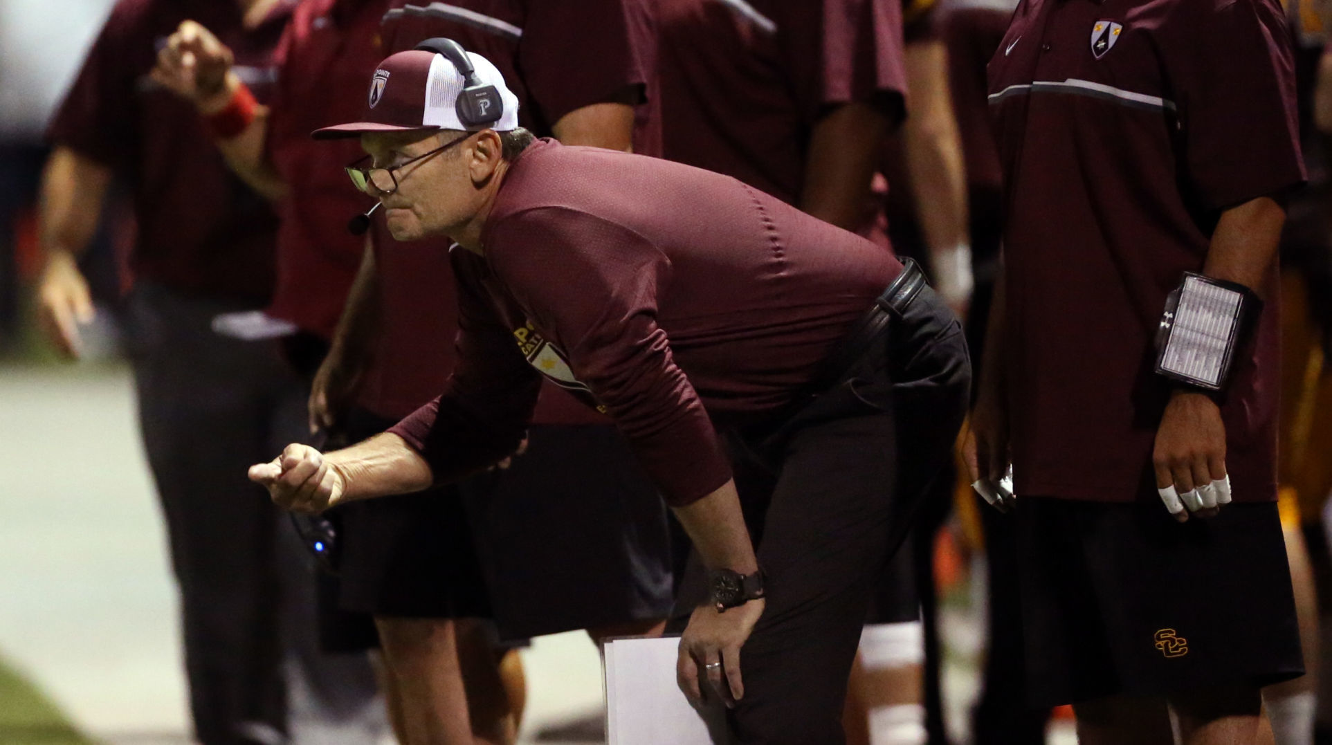Sapolinte HS football coach Dennis Bene